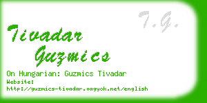 tivadar guzmics business card